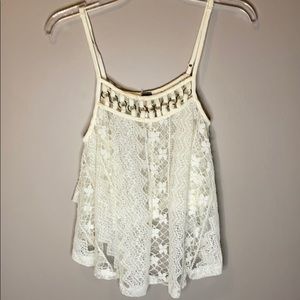 Laced crop top. Small